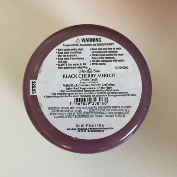 Bath & Body Works ‘Black Cherry Merlot’ 3-Wick Candle - Picture 3 of 4